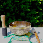 Ganesh Singing bowl for sound healing and meditation. Himalayas Shop special collection singing Bowl at lowest price with free cushion and  suede mallet.