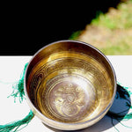 Ganesh Singing bowl for sound healing and meditation. Himalayas Shop special collection singing Bowl at lowest price with free cushion and suede mallet.
