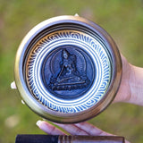 White Tara Carved Singing Bowl - HimalayasShop
