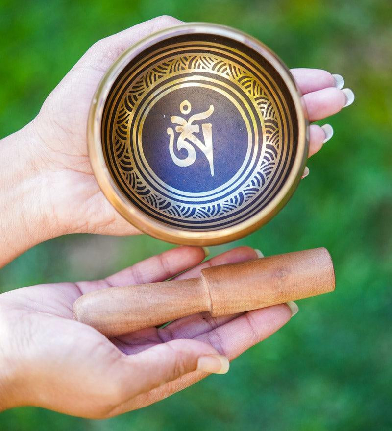 OM Mantra Singing Bowl - Himalayas Shop