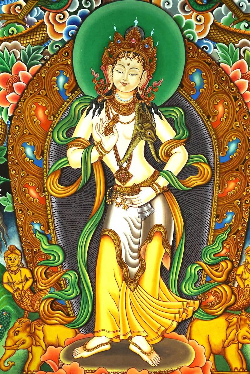 Standing Vajrasattva Newari Thangka