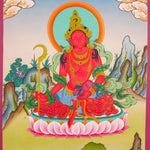 Tichanga Tibetan Thangka art on canvas for wall hanging. Female Devi deity .