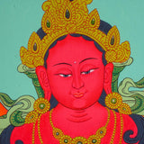 Tichanga Tibetan Thangka art on canvas for wall hanging. Female Devi deity .