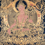 Golden White Tara Authentic Handmade Thangka - Himalayas Shop