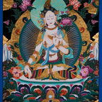Thangka Painting of White Tara - Best handpainted thangka painting - HimalayasShop