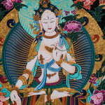 Thangka Painting of White Tara - Himalayas Shop