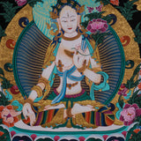 Thangka Painting of White Tara - Himalayas Shop