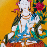 White Tara Thangka Art - Himalayas Shop