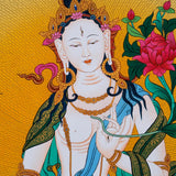White Tara Thangka Art - Himalayas Shop