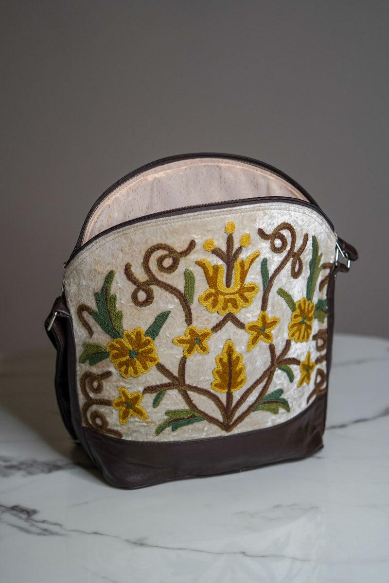 Floral Embroidery Hand Bag - Himalayas Shop