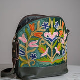 Shoulder Handbag with Floral Embroidery - Himalayas Shop