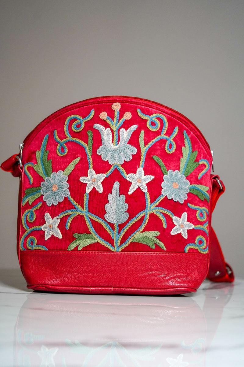 Floral Embroidery Hand Bag - Himalayas Shop