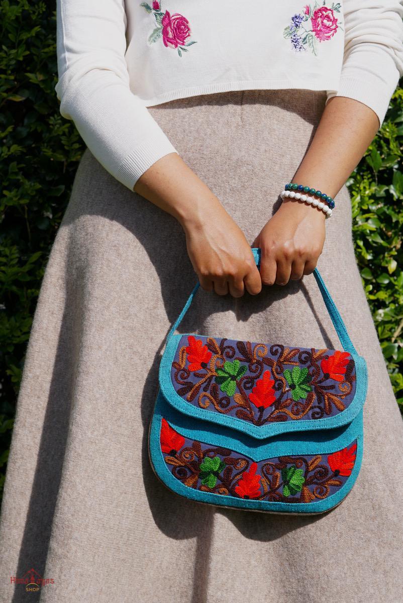 The sustainable environment friendly bags for every day uses, crafted with exquisite floral hand embroidery.