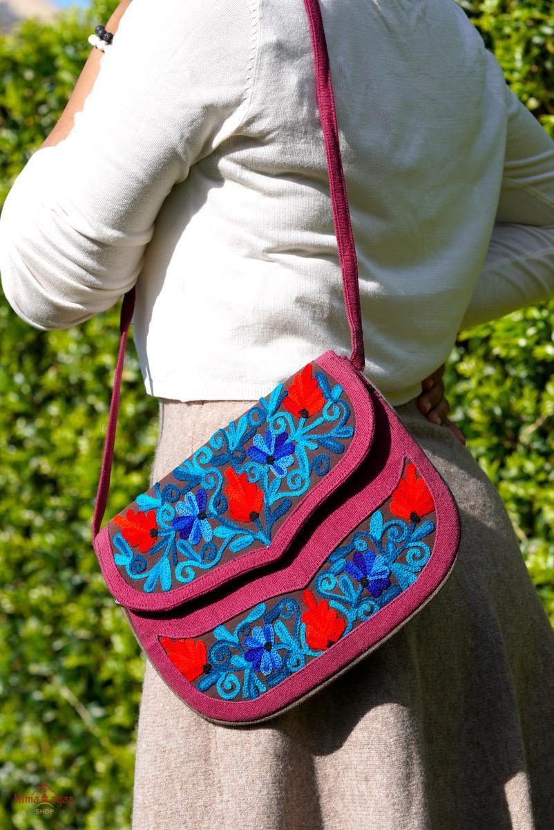 Unique style handmade cotton bag with hand embroidery, easy to carry and stylist design