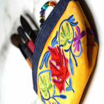 A special women pouch very light weight, ideal as a makeup bag or everyday use hand purse.