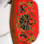Women pouch purse with floral pattern, ultra-soft and lightweight. The pouch can be used as makeup bag or clutch that suit your style. Ethically made in Nepal.