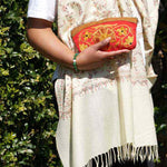 Women pouch purse with floral pattern, ultra-soft and lightweight. The pouch can be used as makeup bag or clutch that suit your style. Ethically made in Nepal.