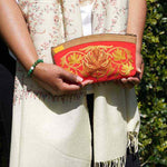 A special women pouch very light weight, ideal as a makeup bag or everyday use hand purse.