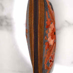 Beautiful Cashmere design pouch made with hand-embroidery design with a very fine embellishment that involves elaborate and intricate floral motifs.