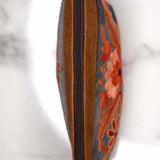 Beautiful Cashmere design pouch made with hand-embroidery design with a very fine embellishment that involves elaborate and intricate floral motifs.