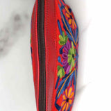 Beautiful Cashmere design pouch made with hand-embroidery design with a very fine embellishment that involves elaborate and intricate floral motifs.