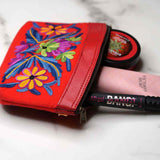 Beautiful Cashmere design pouch made with hand-embroidery design with a very fine embellishment that involves elaborate and intricate floral motifs.