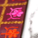 Beautiful handmade wristlet purse with Kashmiri embroidery for everyday use.