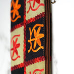 Everyday purse with beautiful handmade cashmere embroidery,  boho style wristlet purse.