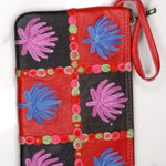 Fashionable style purse is a stunning embroidered Kashmir wallet, with a gorgeous boho style design.