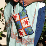 Beautiful handmade wristlet purse with Kashmiri embroidery for everyday use.