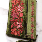 Unique style women wristlet pouch  with hand embroidery, easy to carry and stylist design