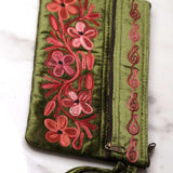 Unique style women wristlet pouch  with hand embroidery, easy to carry and stylist design