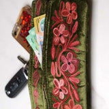 Unique style women wristlet pouch  with hand embroidery, easy to carry and stylist design