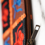 Beautiful handmade wristlet purse with Kashmiri embroidery for everyday use.