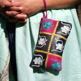 Beautiful handmade wristlet purse with Kashmiri embroidery for everyday use.