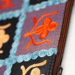 Beautiful handmade wristlet purse with Kashmiri embroidery for everyday use.