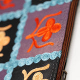 Beautiful handmade wristlet purse with Kashmiri embroidery for everyday use.