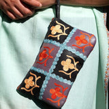 Beautiful handmade wristlet purse with Kashmiri embroidery for everyday use.