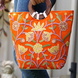 Unique style tote bag with hand embroidery, easy to carry and stylist design