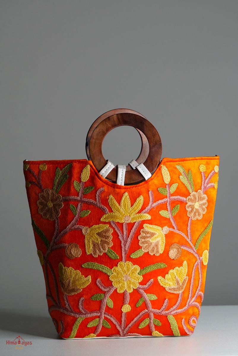 Unique style tote bag with hand embroidery, easy to carry and stylist design