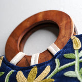 A classic women's tote bag, crafted with beautiful cashmere floral embroidery to give it a chic stylish look.