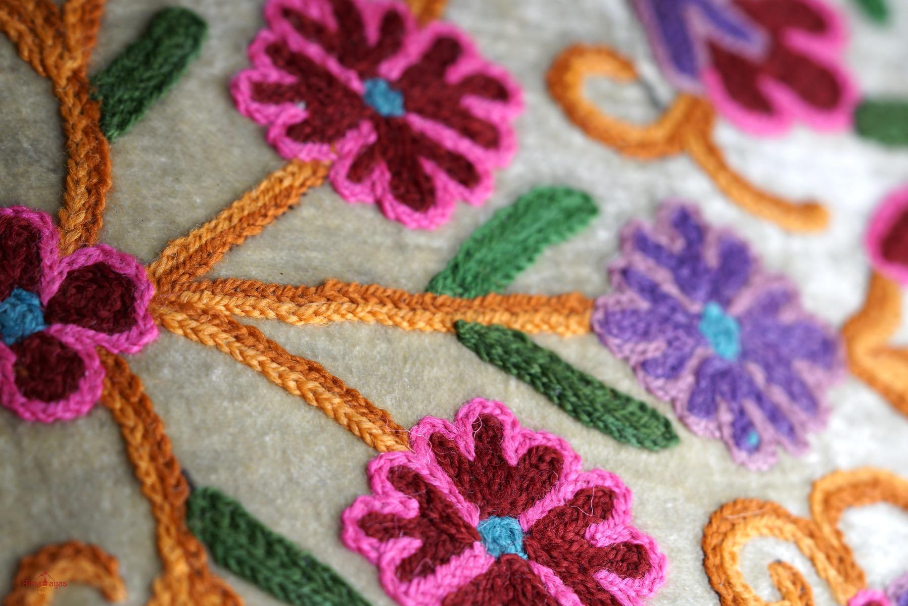 A stylish women's tote bag with floral pattern, crafted ethically from Himalayas.