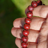 Rose Wood Bracelet - 6mm to 8 mm Adjustable Bead Bracelet for Men and Women