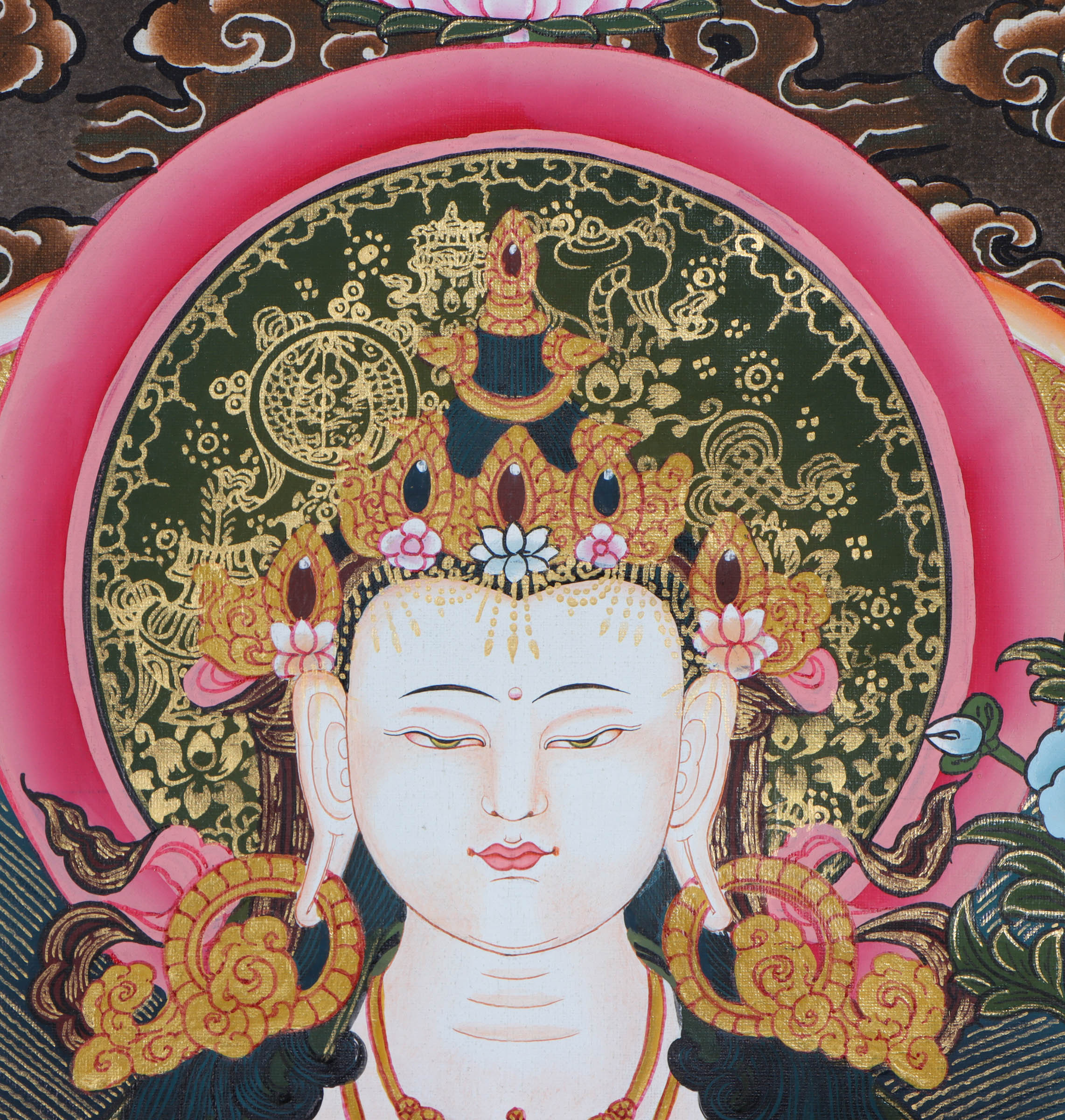 Chengresi (Bodhisattva) Thangka Painting - Himalayas Shop