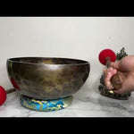 hand hammered singing bowl for sound meditation