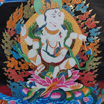 Hindu God Ganesh Thangka Art Painting