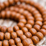 Natural Bodhi Bead Wrist Mala close up