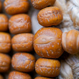 Natural Bodhi Bead Wrist Mala beads close up