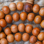 108 Beads Sandalwood Mala close up
