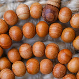 108 Beads Sandalwood Mala close up